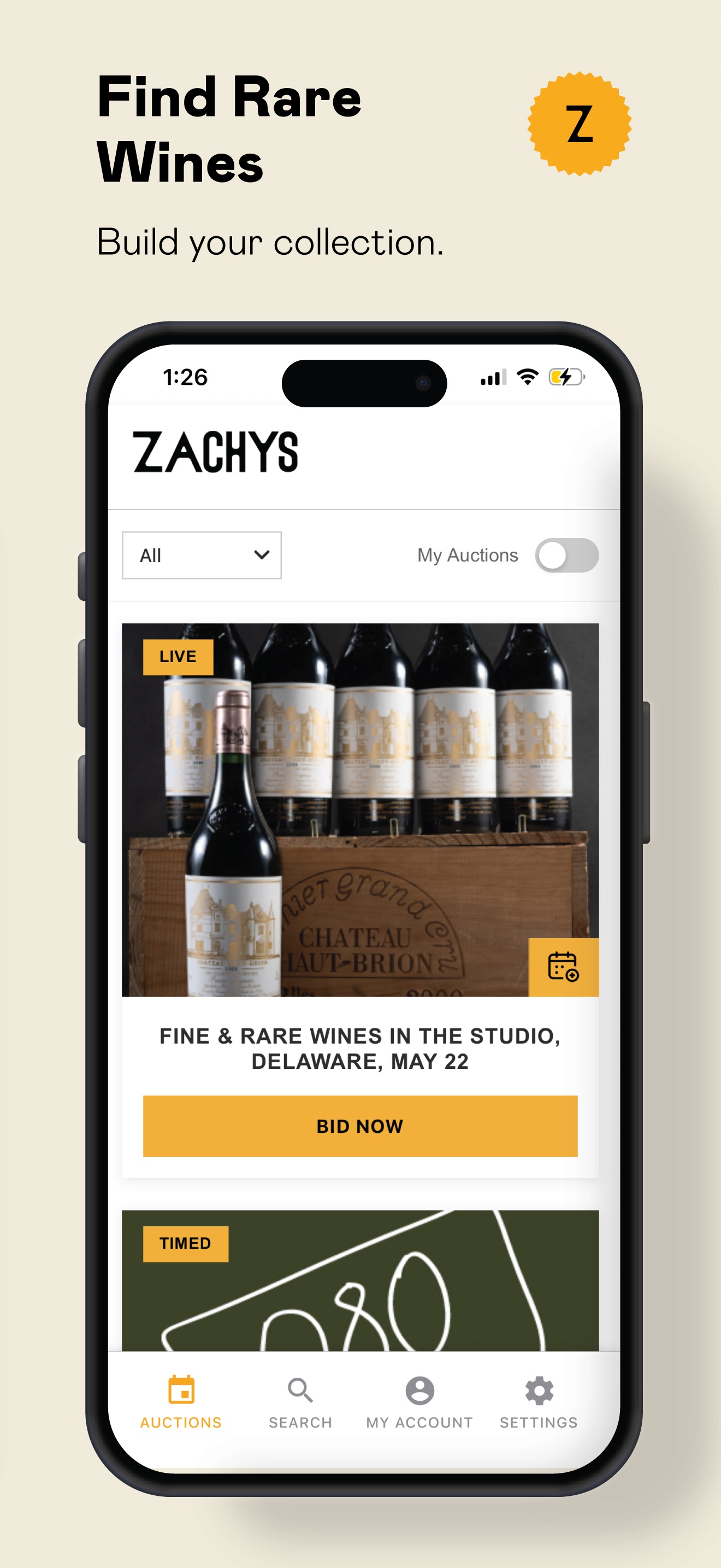 Zachys Launches New Mobile Auction App